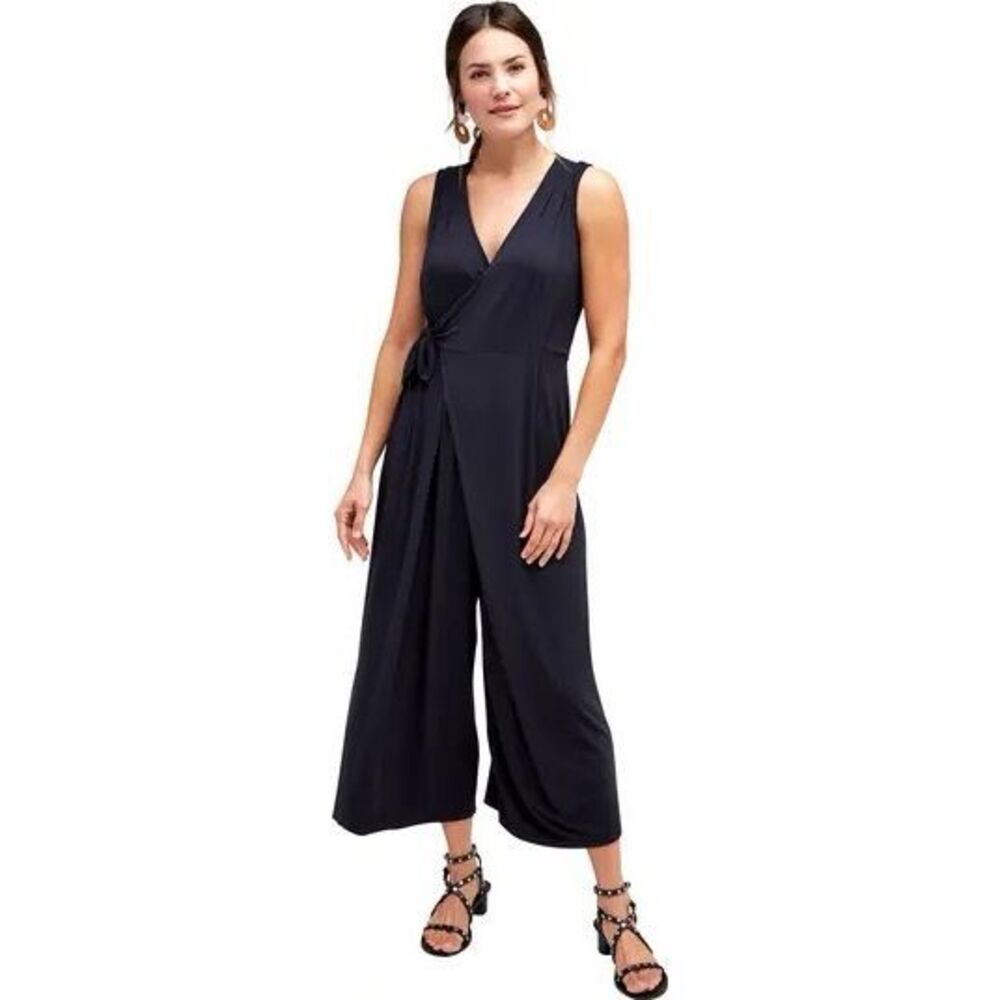 Sleeveless Black Wrap Jumpsuit